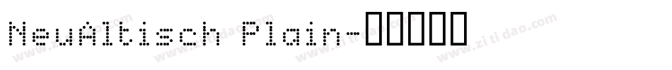 NeuAltisch Plain字体转换
